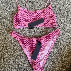 Triangl Vinca Alina Pink Crochet Bikini Set